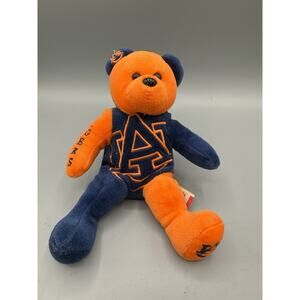 Auburn Tigers Plush Teddy Bear Orange Blue AU Logo Stuffed Animal 9”